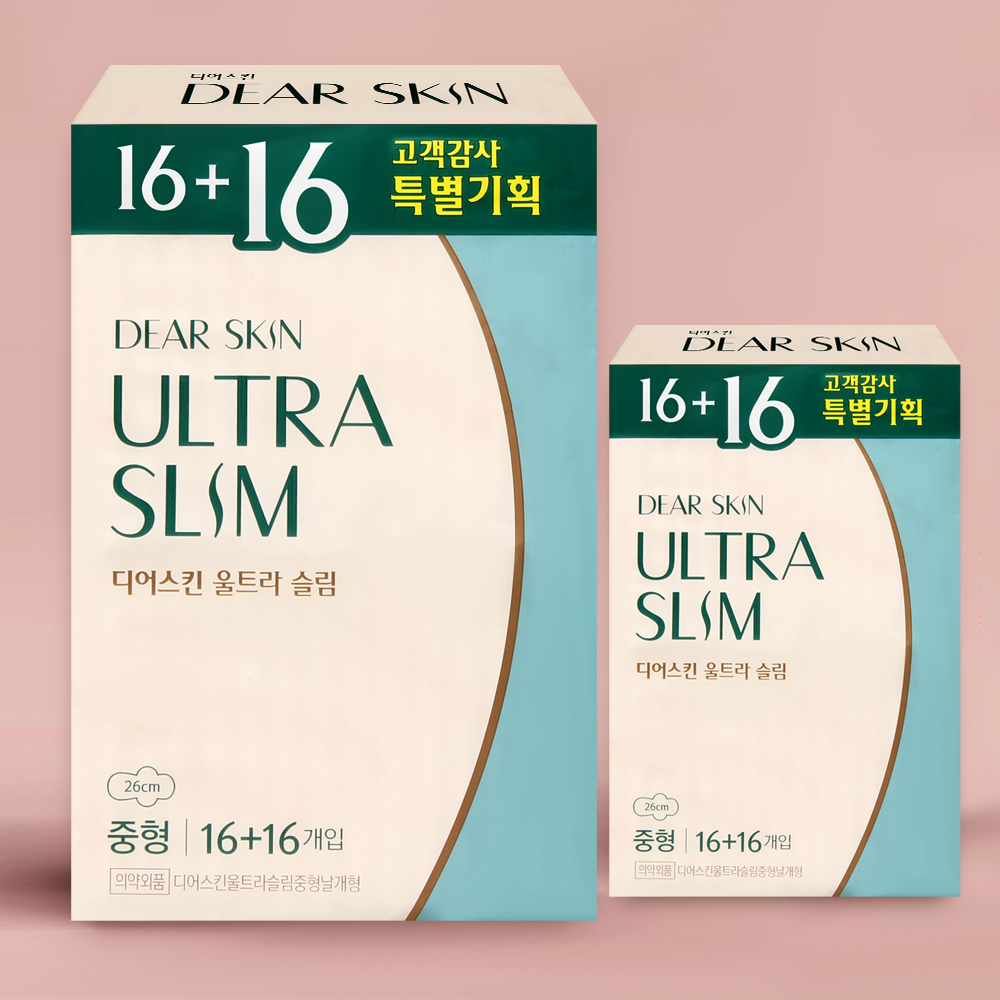디어스킨 생리대 중형 에어엠보 64매 - 상품 이미지