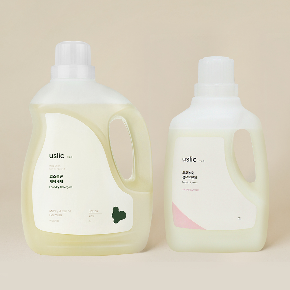 어슬릭 알칼리 세탁세제 3L + 고농축 섬유유연제 2L 세트 땀냄새 제거 대용량 - 상세 이미지 2