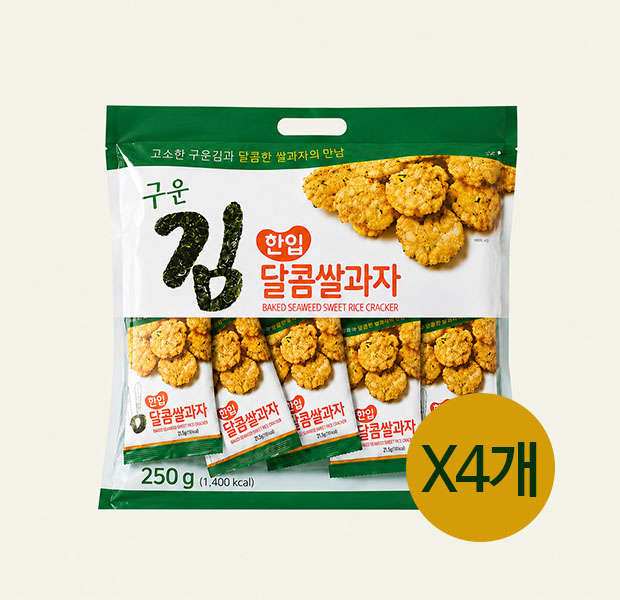 구운김 달콤 쌀과자 / 김맛 쌀과자 250g, 4개 - 상품 이미지