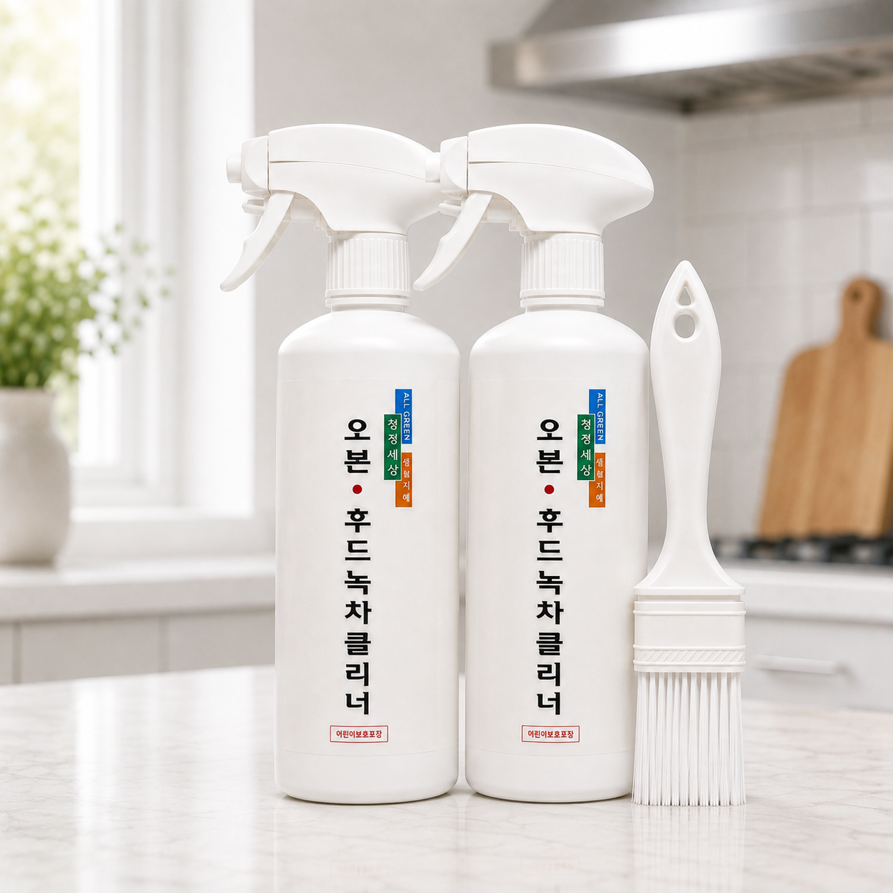 오븐 클리너 주방 후드 기름때 제거제 찌든때 세정제 500ml, 2개 - 상품 이미지