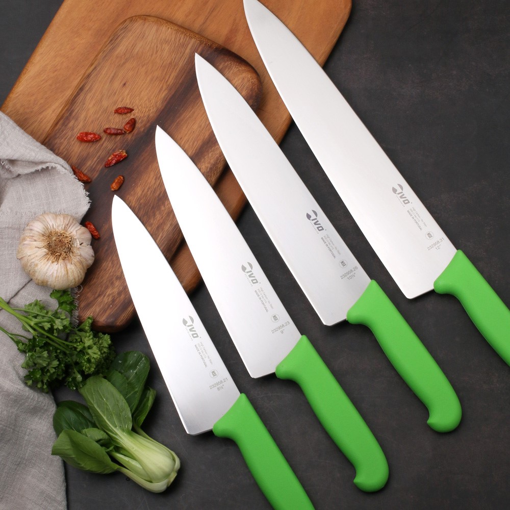 IVO 고탄소 스테인레스 주방칼 식도 식칼 김밥칼 셰프 나이프 23cm, 그린, 1개 - 상품 이미지