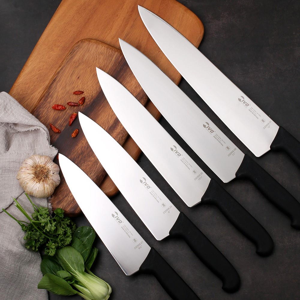IVO 고탄소 스테인레스 주방칼 식도 식칼 김밥칼 셰프 나이프 26cm, 블랙, 1개 - 상품 이미지