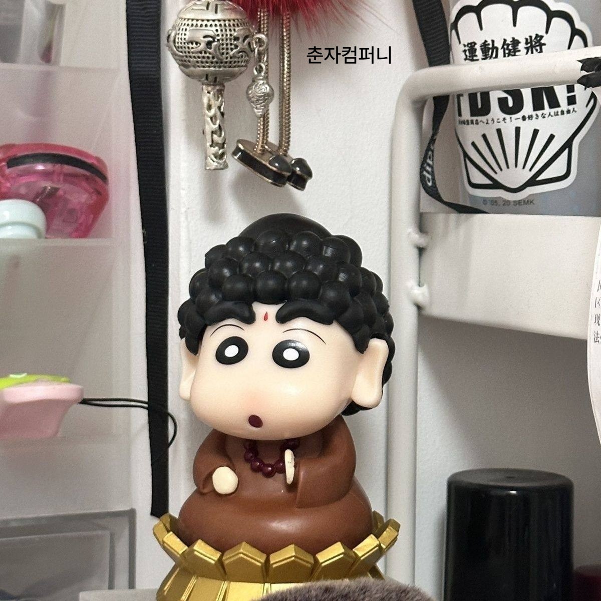 부처 짱구 피규어 차량용 대시보드 인테리어 선물 불교 용품 크레용 신짱 부처짱구 - 상세 이미지 4