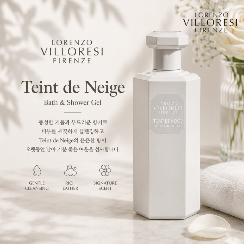 로렌조 빌로레시 떵 드 네쥬 바스 샤워 젤 250ml - 상세 이미지 4