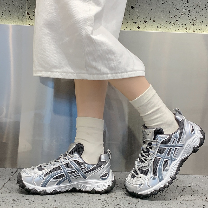 여성 메쉬 청키 스니커즈 캐주얼 운동화 데일리 워킹화 - 상세 이미지 2