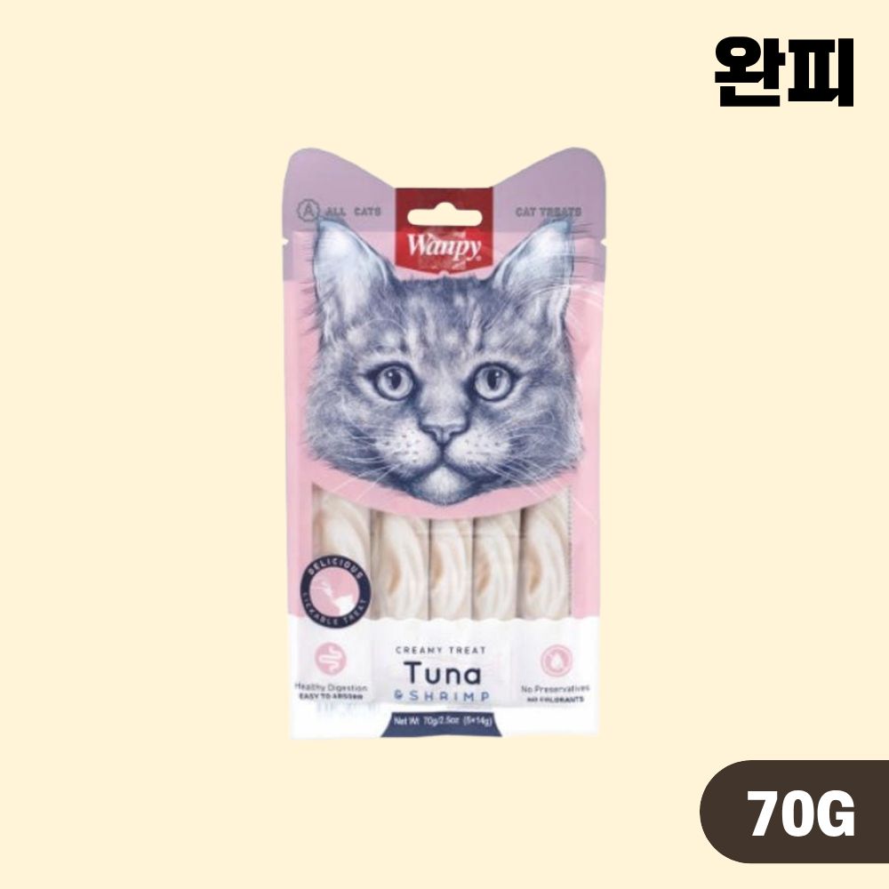 완피 크레미 퓨레 참치 새우, 70g, 1개 - 상품 이미지
