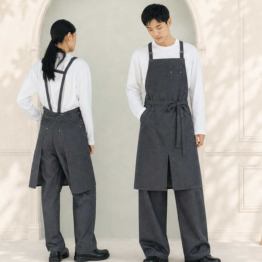 무브인스트라이프 H형앞치마 가게 업소 카페 바리스타 식당앞치마 - 상세 이미지 3