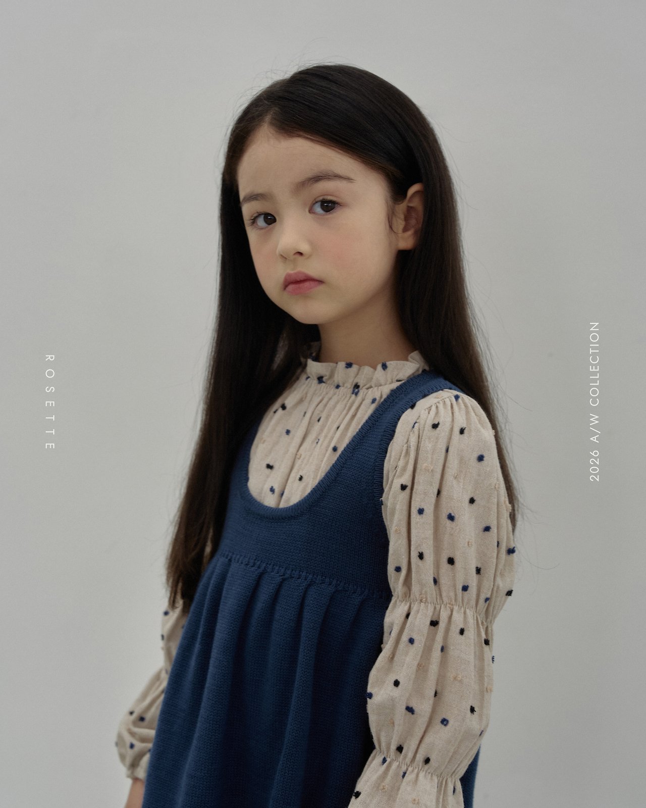 호제트 26가을 도트퍼프블라우스 유아 여아 도트 퍼프 블라우스 XS-JS 이미지 8