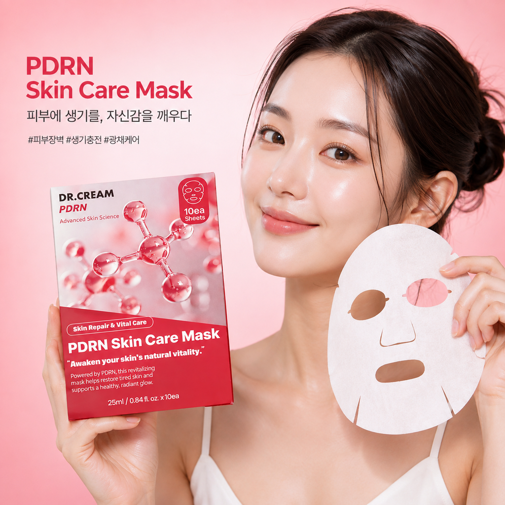 PDRN 앰플 마스크팩 수분 크림 시트 마스크 엘누아르 (25ml X 10개입) - 상세 이미지 2