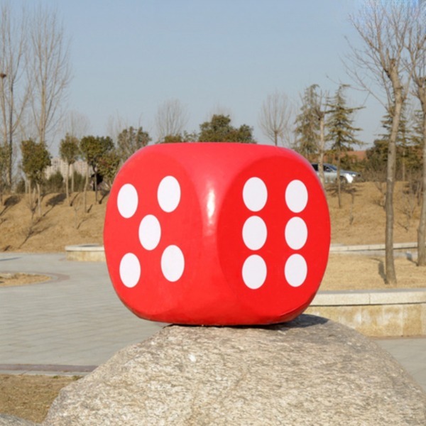 대형주사위 40cm 50cm 푹신한 소프트 40cm 플레임레드 - 상품 이미지