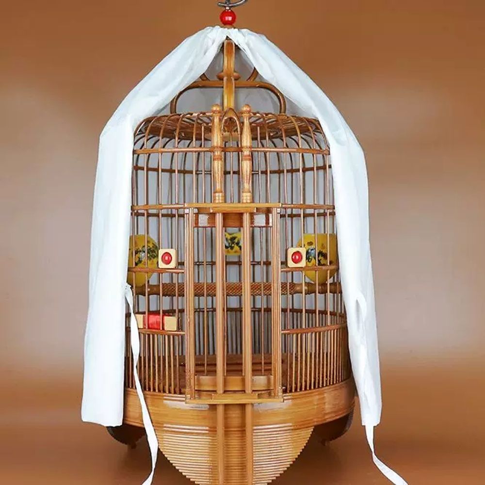원목새장 빈티지새장 대나무 원형 새 둥지 기본형 - 상품 이미지