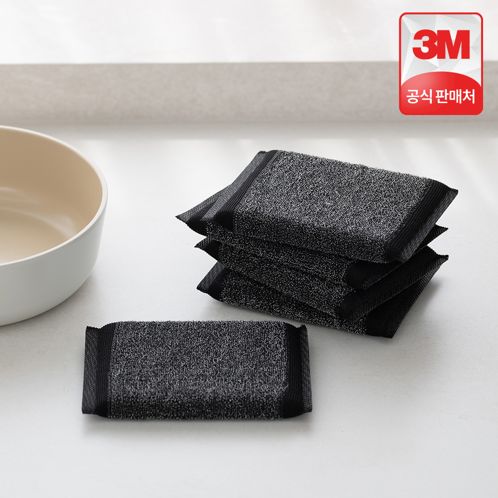 3M 스카치브라이트 강력 철 스펀지 수세미 1개입, 5개 - 상품 이미지