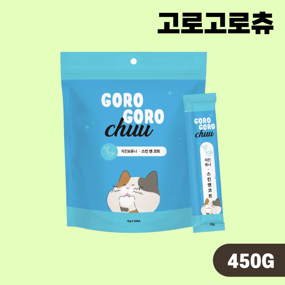 고로고로츄 대용량 짜먹는 고양이간식 참치, 450g, 1개 - 상품 이미지
