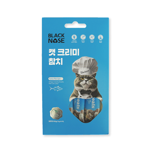 블랙노즈 캣크리미 스틱 길냥이 길고양이 간식 참치, 60g, 12개 - 상세 이미지 2
