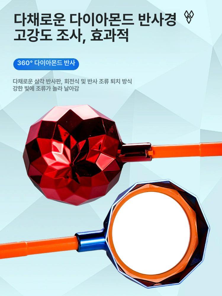 태양광 회전식 새 퇴치기 반사판 과수원 농장 조류 접근방지 장치 실버다이아몬드업그레이드 절연 직선봉 음성박스 고정대음량태양광충전자동시작/중지 - 상세 이미지 4