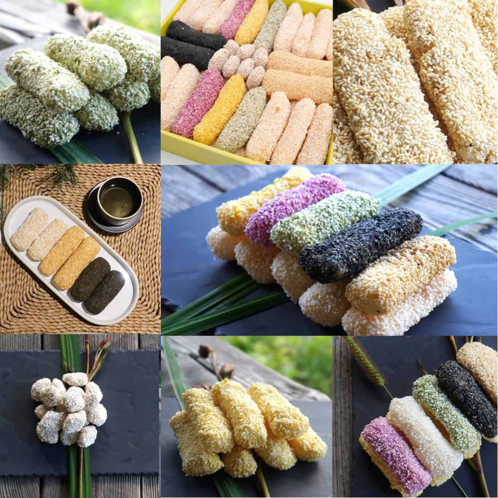 한과선물세트 수제 찹쌀유과 오곡백과 2단 한국전통과자
