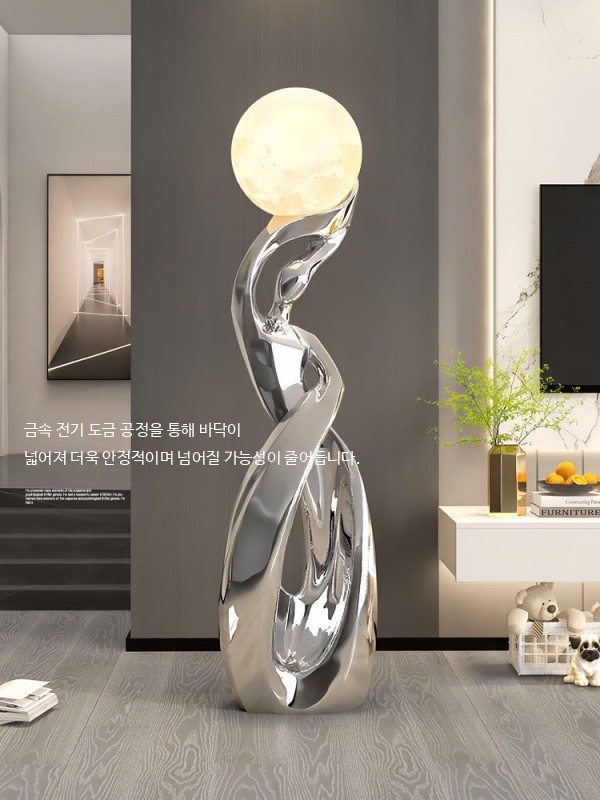 장식 거실 현관 사이드 감성 조형물 오브제 여성 인테리어 블랙골드 82cm - 상세 이미지 5
