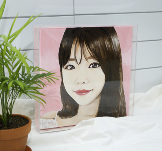 모네초상화 아크릴 물감 반려동물 추모 액자 강아지 고양이 사진 장례 추억 기념 액자 - 상세 이미지 5
