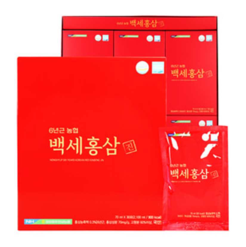 6년근 농협 백세홍삼진 70ml x 30포 - 상품 이미지