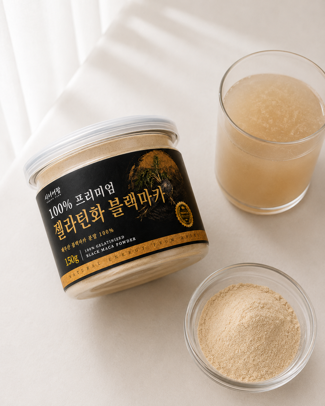 페루산 프리미엄 젤라틴화 블랙마카 100% 분말 가루 파우더 5개월분 150g, 1개 - 상세 이미지 3