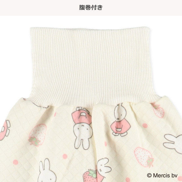 [발주상품] 미피 딸기 퀼트 복대형 긴팔 파자마 80~95cm - 의류 - 하카타몰