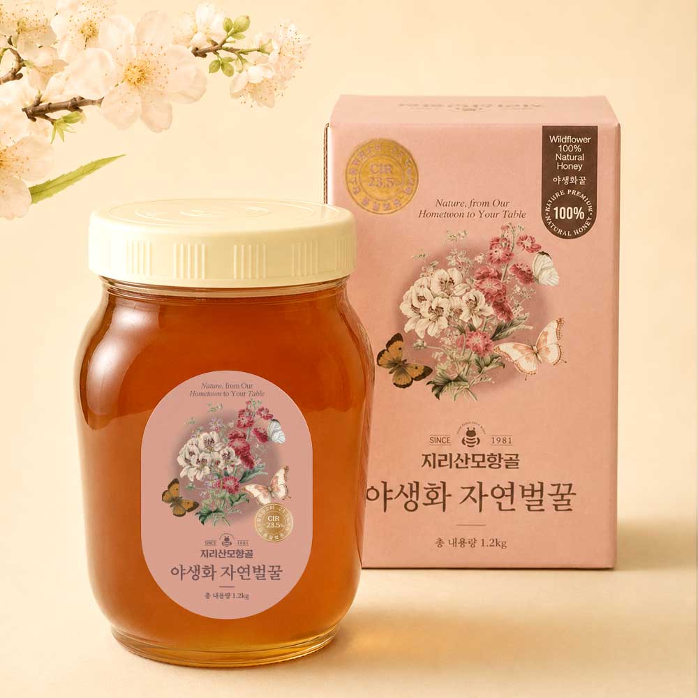 지리산모향골 자연 벌꿀 야생화꿀 1.2kg - 상품 이미지