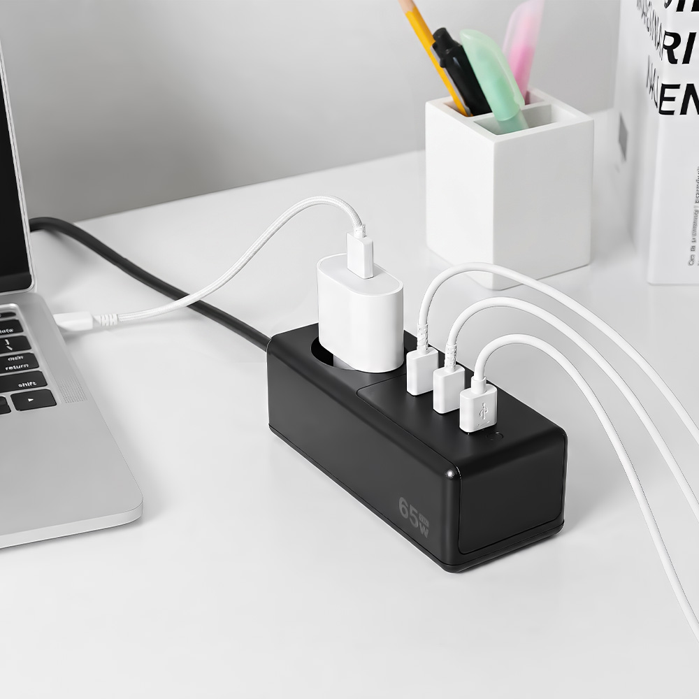 코니야 멀티콘센트 1구 USB 올인원 멀티탭 GaN65W 초고속충전 4000W - 상세 이미지 2