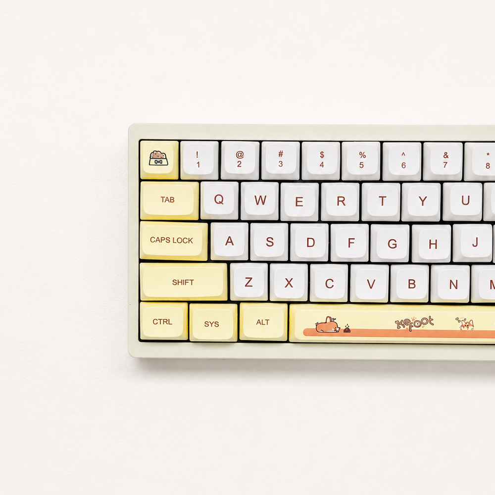 웰시코기 키캡 영문 키보드 자판 강아지 동물 키캡 XDA PBT 염료승화 기계식 134키 - 상세 이미지 2