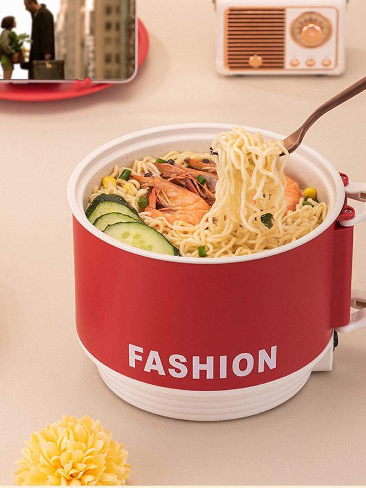 1~2인용 전기냄비 다기능 멀티쿠커 전골 찜 라면 간편 조리기 레드 220 V 국내 영국 표준 영국 싱가포르 - 상품 이미지