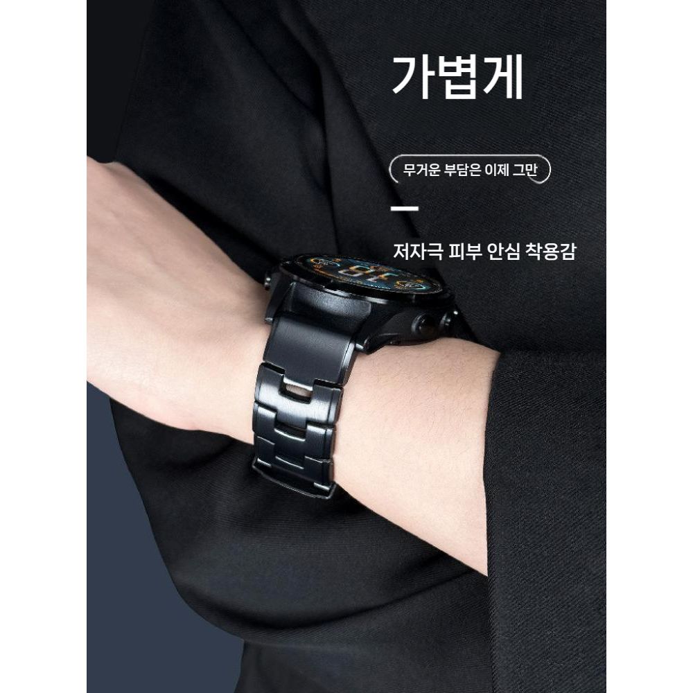가민 스마트 워치 디센트 G2 피닉스 포러너 스트랩 티타늄 합금 금속 3비드 밴드 - 상세 이미지 5