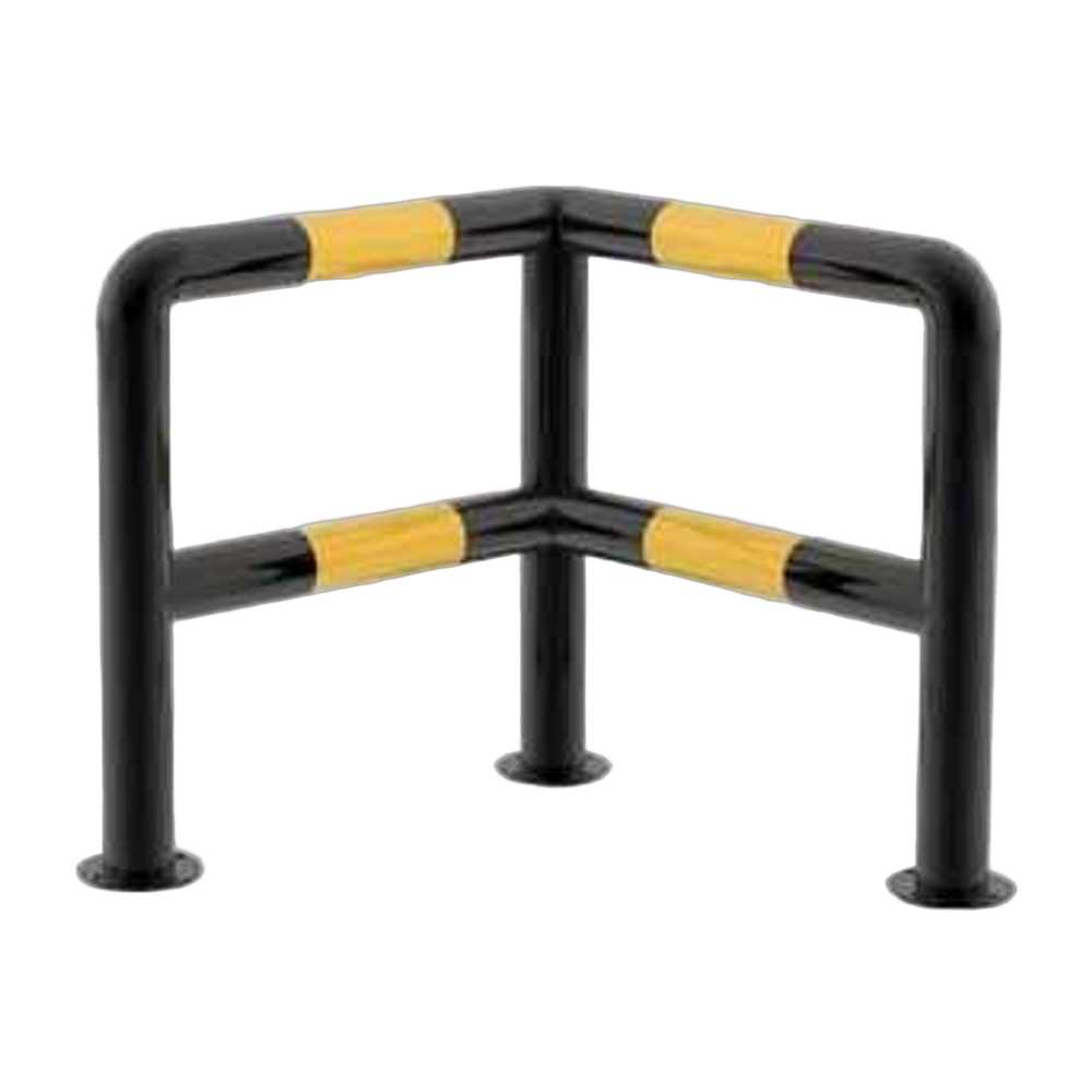 스틸 볼라드 U자형 가드레일 주차장 소화전 안전 공사 L자형 더블 500x500mm - 상품 이미지