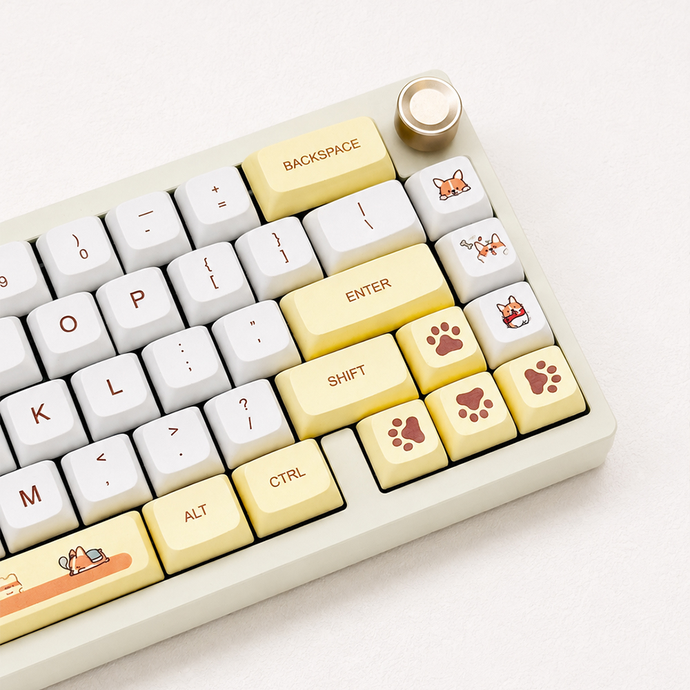 웰시코기 키캡 영문 키보드 자판 강아지 동물 키캡 XDA PBT 염료승화 기계식 134키 - 상세 이미지 3