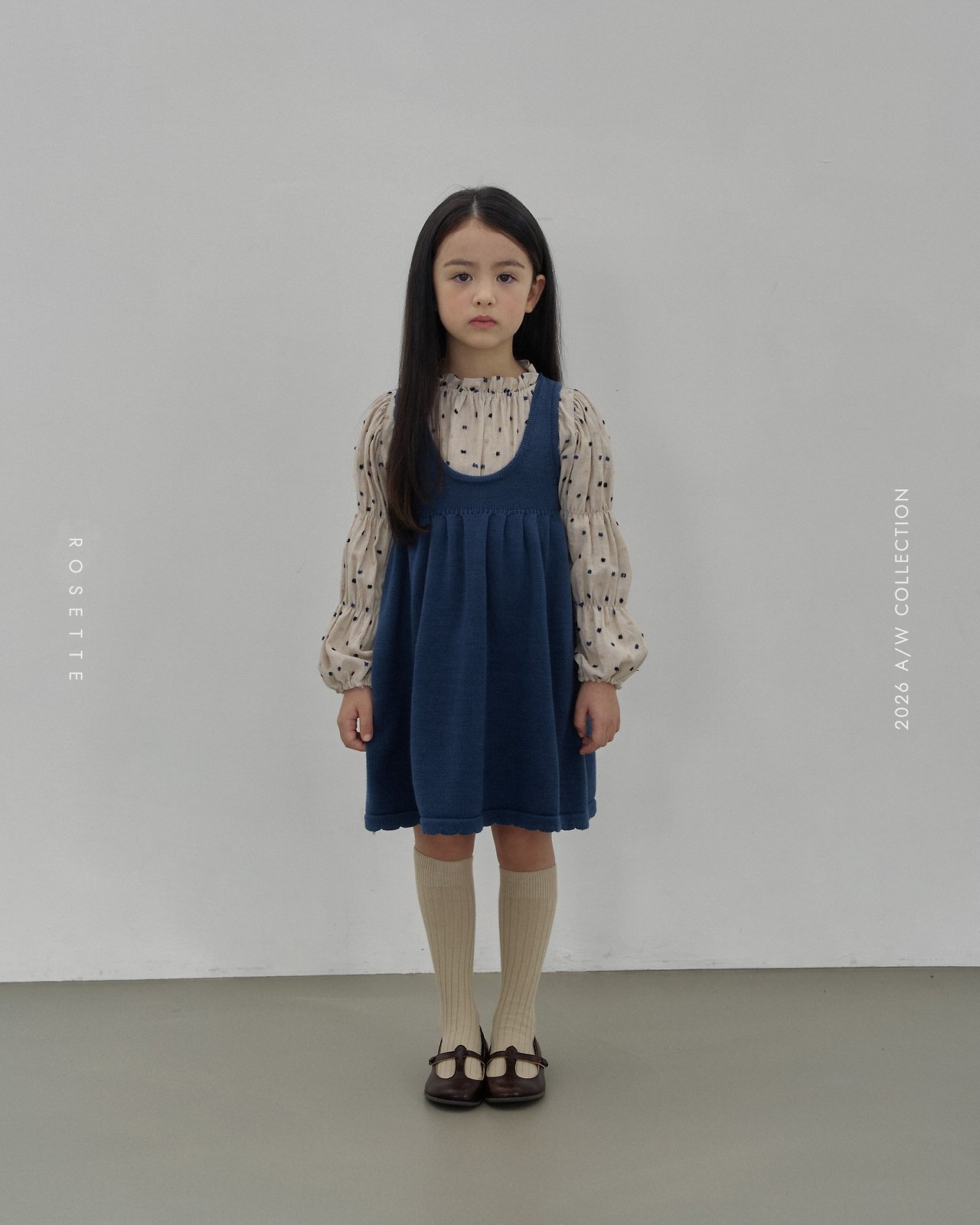 호제트 26가을 도트퍼프블라우스 유아 여아 도트 퍼프 블라우스 XS-JS 이미지 7