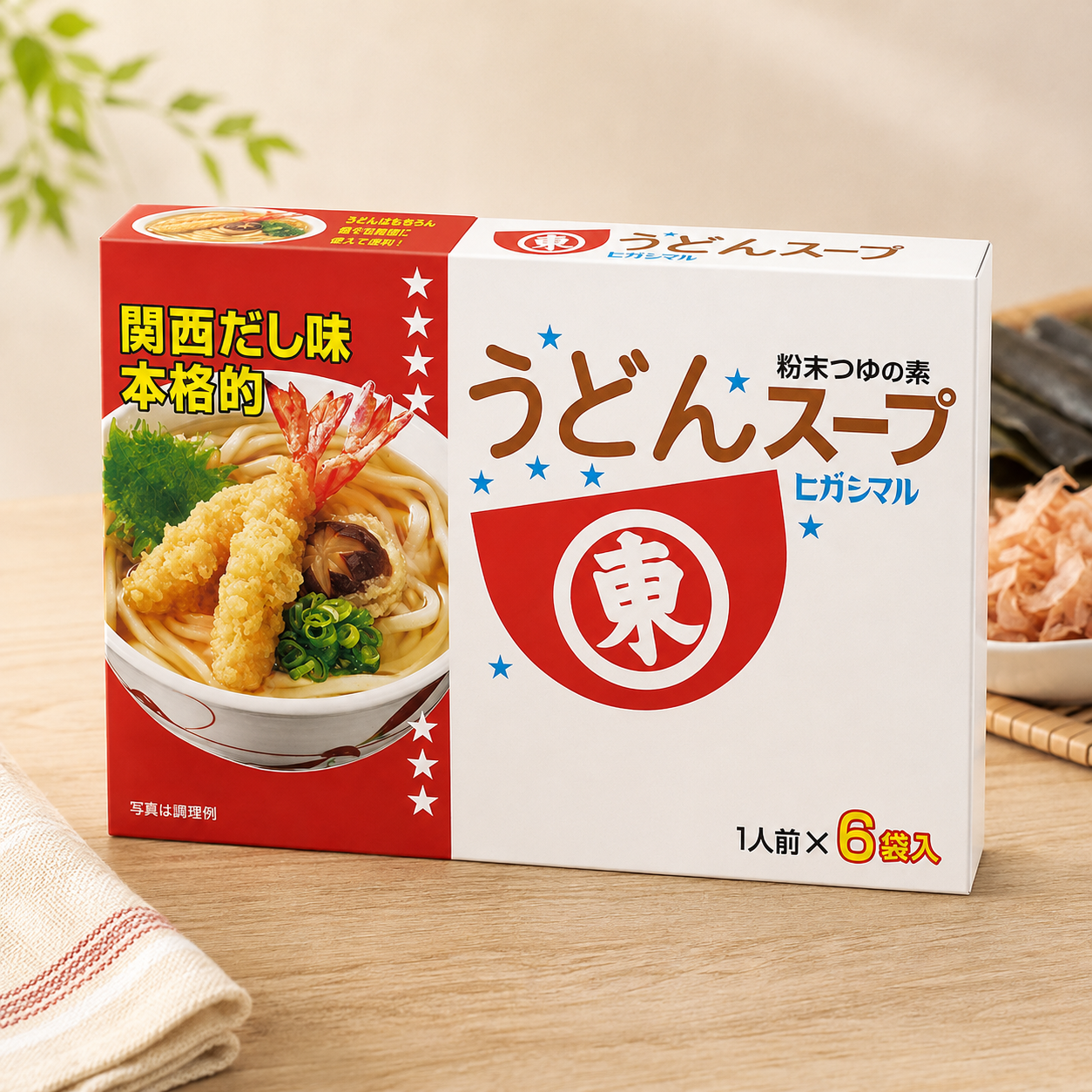 일본 히가시마루 우동스프 즉석우동 분말스프 만능육수 8g x 6봉입 - 상품 이미지