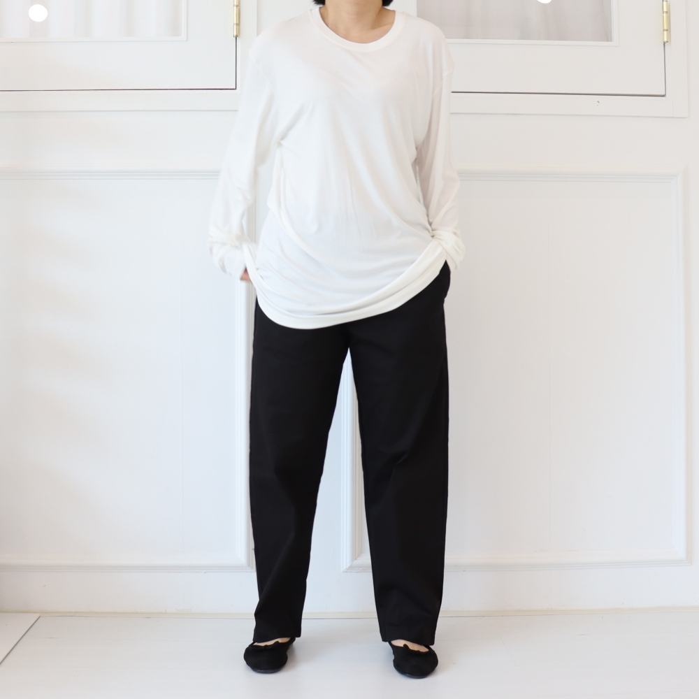 빅사이즈 무지 긴팔 텐셀 데일리 롱 티셔츠 기본 베이직 봄 가을 티셔츠 95 100 105 - 상세 이미지 2