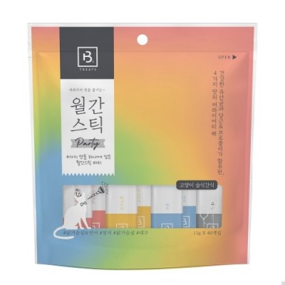 [+N포인트 1천] 월간스틱 대용량 짜먹는 고양이간식 파티, 440g, 2개 - 상세 이미지 2