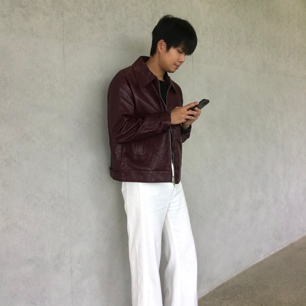 남자 플레어핏 화이트 코튼 데님팬츠 - 상세 이미지 4