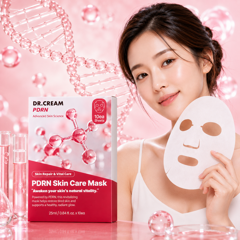 PDRN 앰플 마스크팩 수분 크림 시트 마스크 엘누아르 (25ml X 10개입) - 상품 이미지