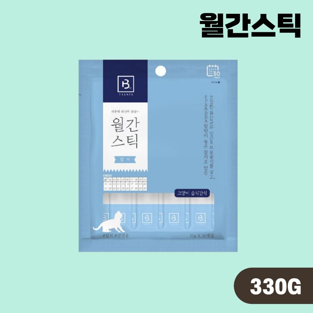 월간스틱 대용량 짜먹는 고양이간식 참치, 330g, 1개 - 상품 이미지