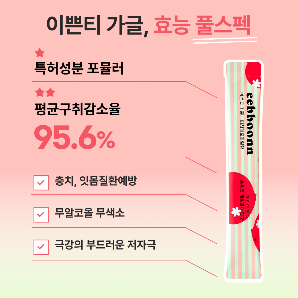 이쁜티 가글 30개입 입냄새제거 구내염가글 구강청결제 11ml, 30개 - 상세 이미지 2