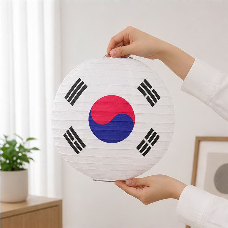 태극기 등 인테리어 장식 월드컵 응원 종이등 - 상품 이미지