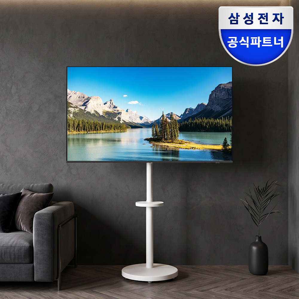 삼성전자 4K UHD LED 비즈니스 TV LH55BEHHLGFXKR 138.7cm(55인치), 이동식 스탠드