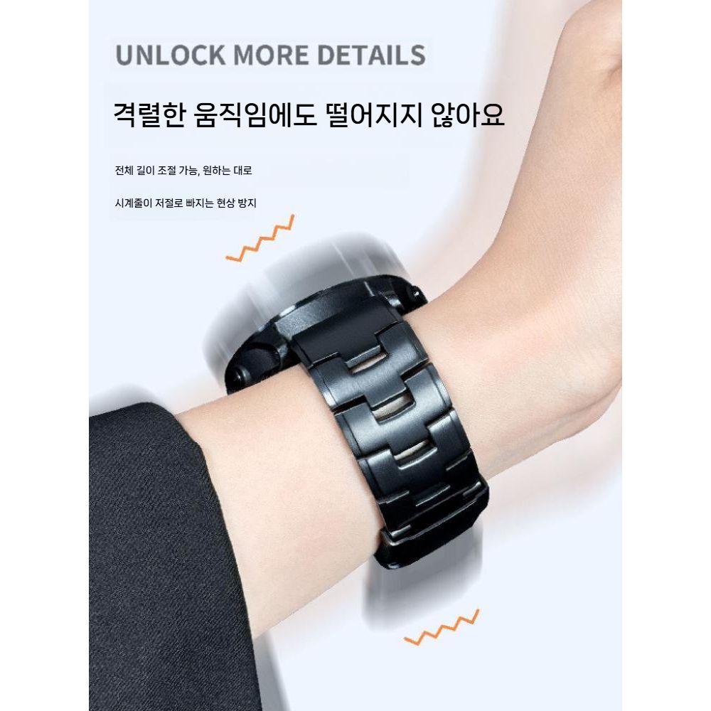 가민 스마트 워치 디센트 G2 피닉스 포러너 스트랩 티타늄 합금 금속 3비드 밴드 - 상세 이미지 3