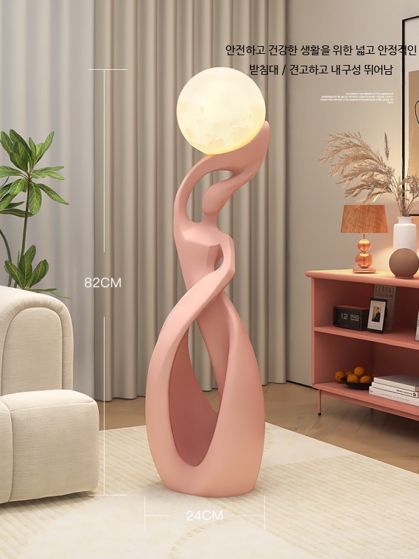 장식 거실 현관 사이드 감성 조형물 오브제 여성 인테리어 블랙골드 82cm - 상세 이미지 3