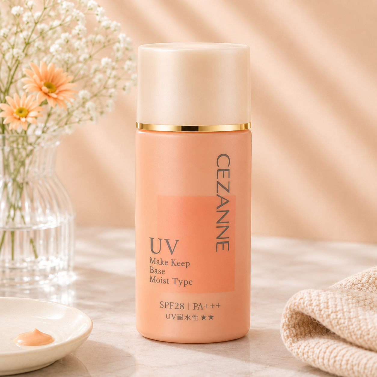 일본 세잔느 메이크업 킵 베이스 보습타입 오렌지베이지 30ml 피지 번들거림 방지 - 상품 이미지
