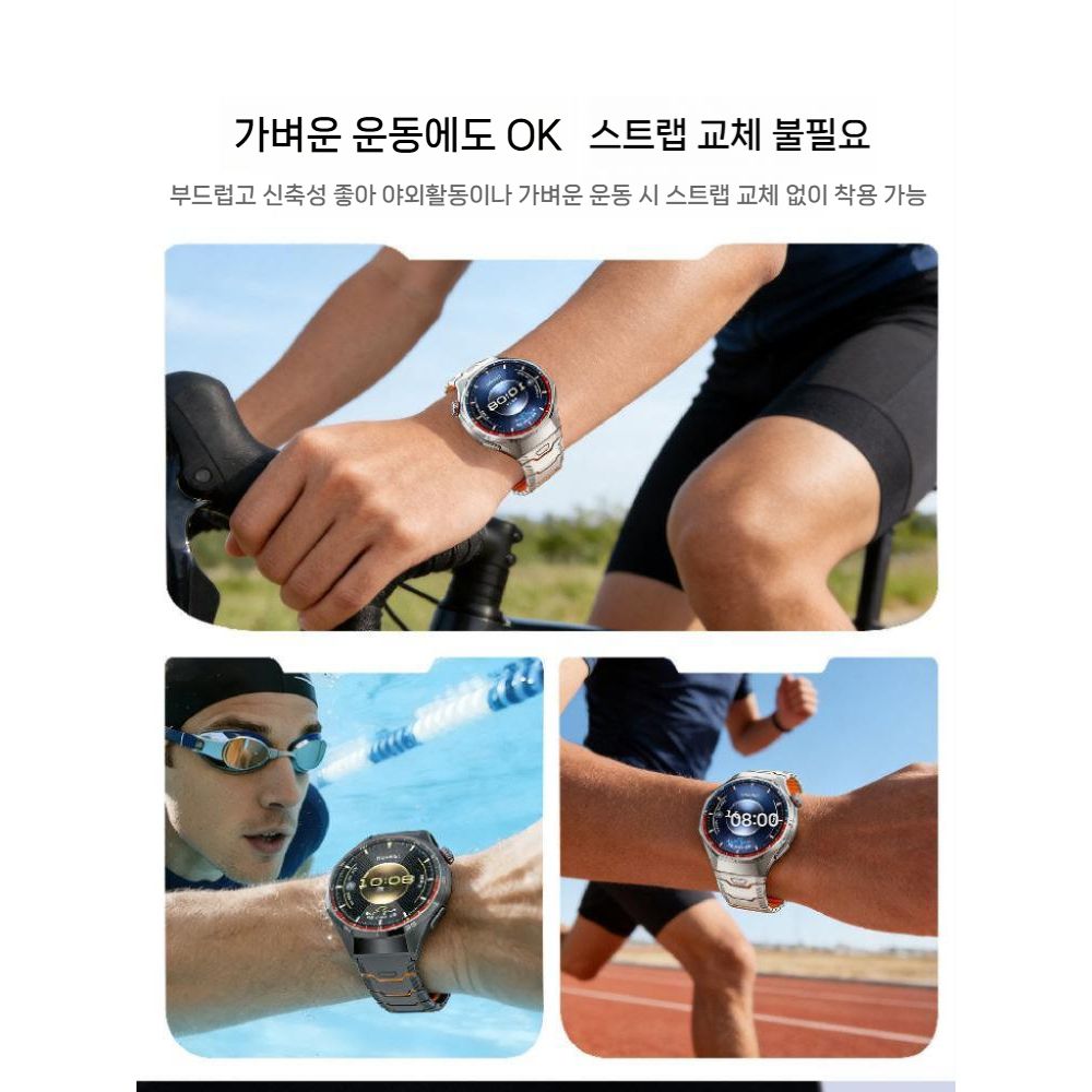 가민 스마트 워치 디센트 G2 피닉스 포러너 스트랩 자석 메카 스타일 순수 티타늄 밴드 - 상세 이미지 5