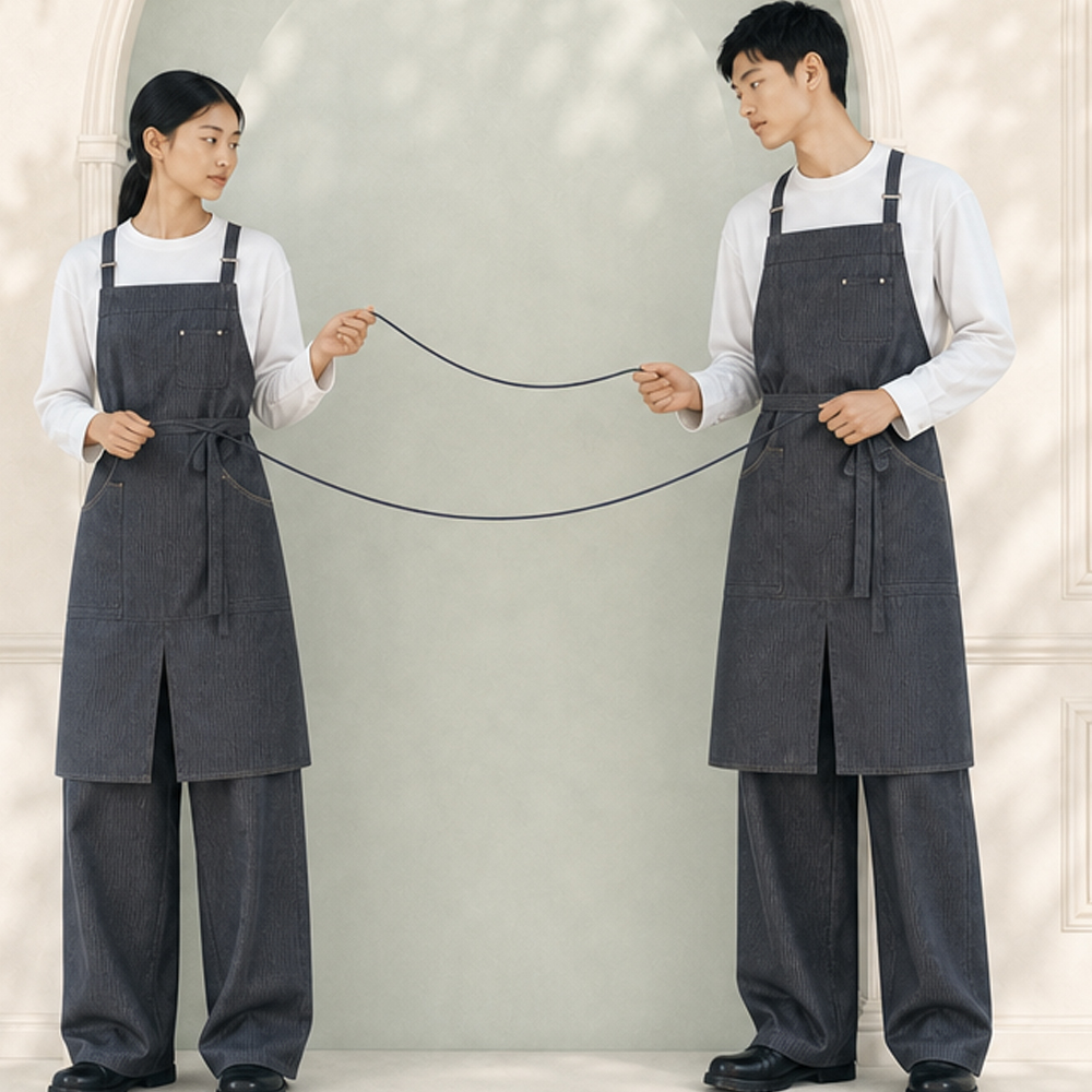 무브인스트라이프 H형앞치마 가게 업소 카페 바리스타 식당앞치마 - 상세 이미지 5