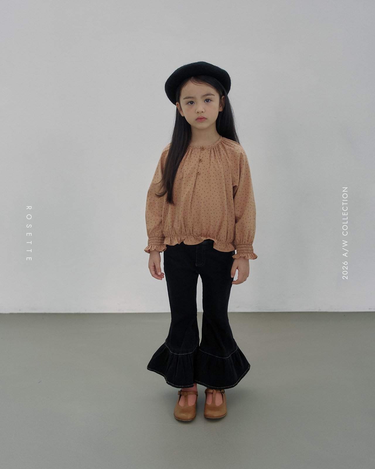 호제트 26가을 아이블라우스 유아 여아 코튼 긴팔 블라우스 XS-XL - 상세 이미지 5