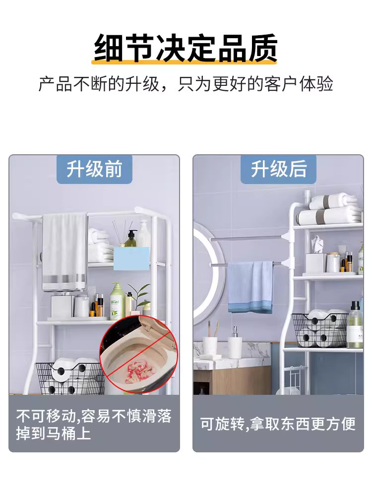 세탁기 수납장 건조기 드럭세탁기 다용도실 앵글랙 3단 - 상세 이미지 4
