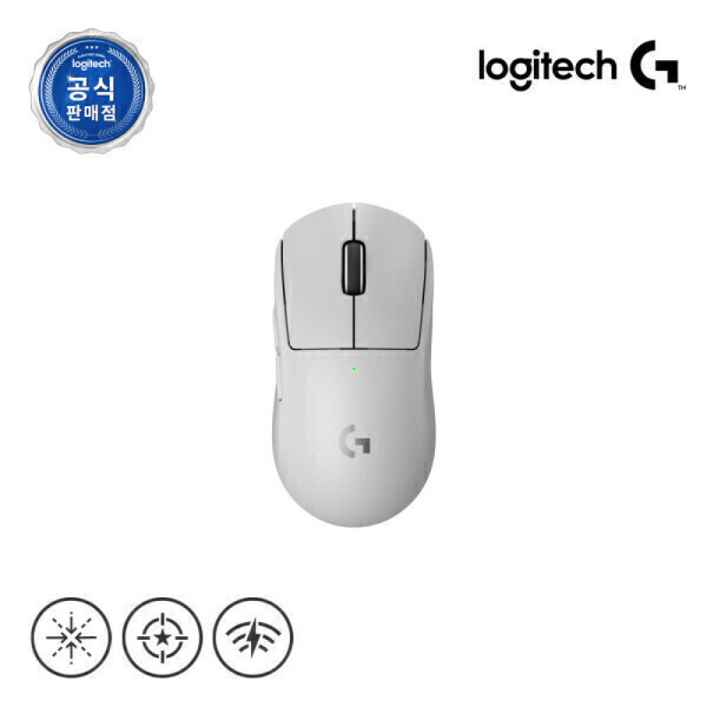 로지텍코리아 공식 PRO X SUPERLIGHT2 지슈라2 게이밍마우스 화이트 - 상품 이미지